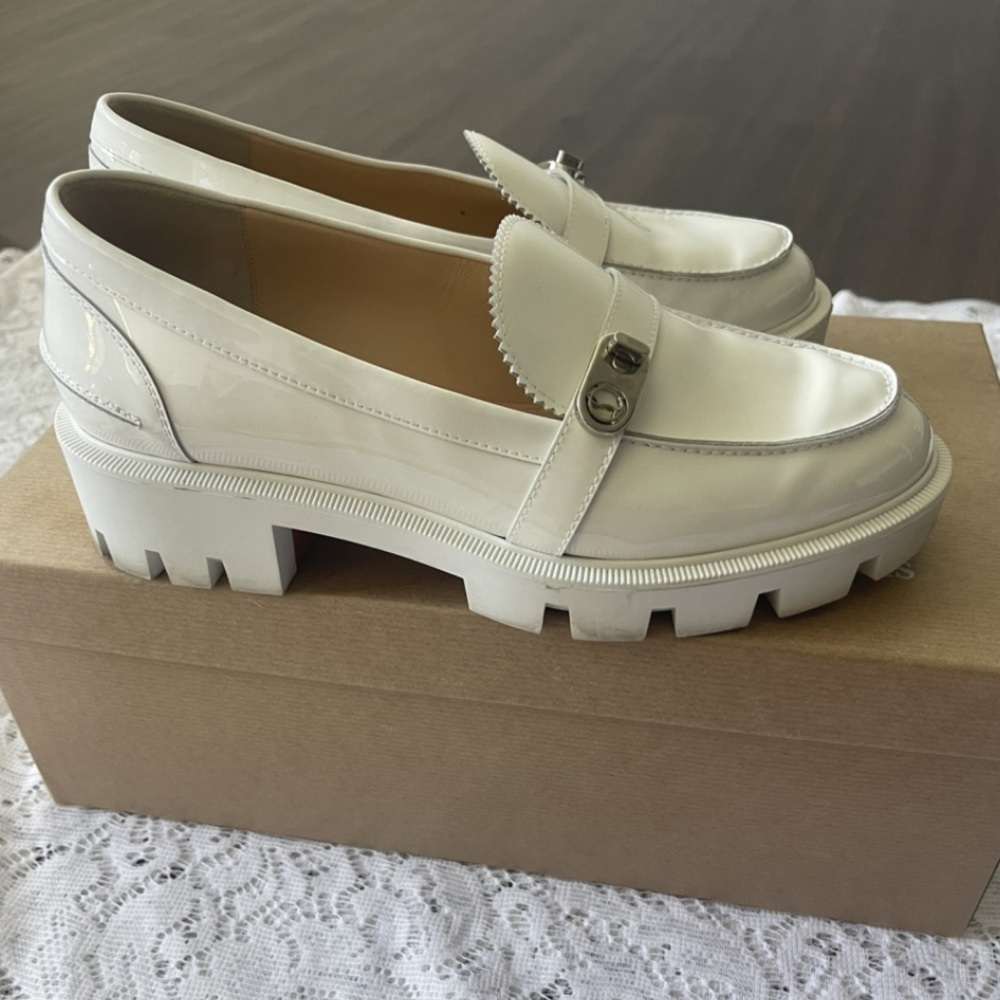Christian Louboutin Cream Loafers
